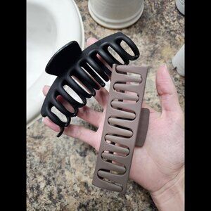 New 4.3In Large Hair Claw Clips for Women, Strong Hold Matte Clips, Neutral Set